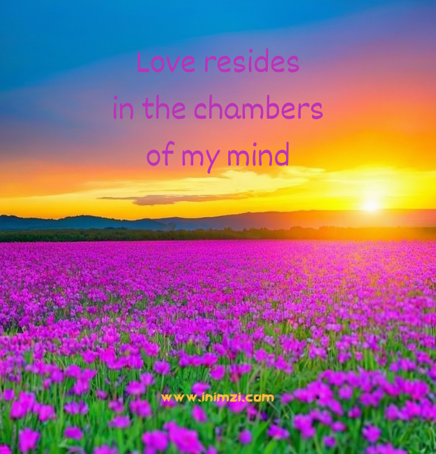 Love resides in the chambers of my mind,