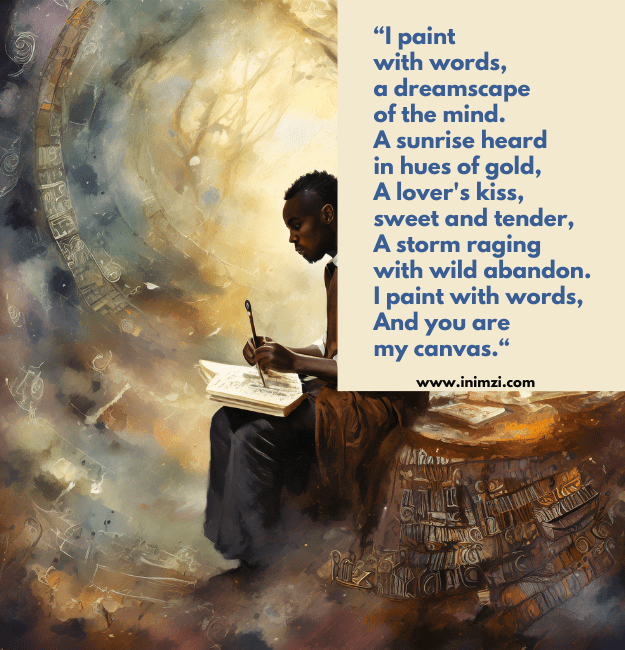 I paint with words,